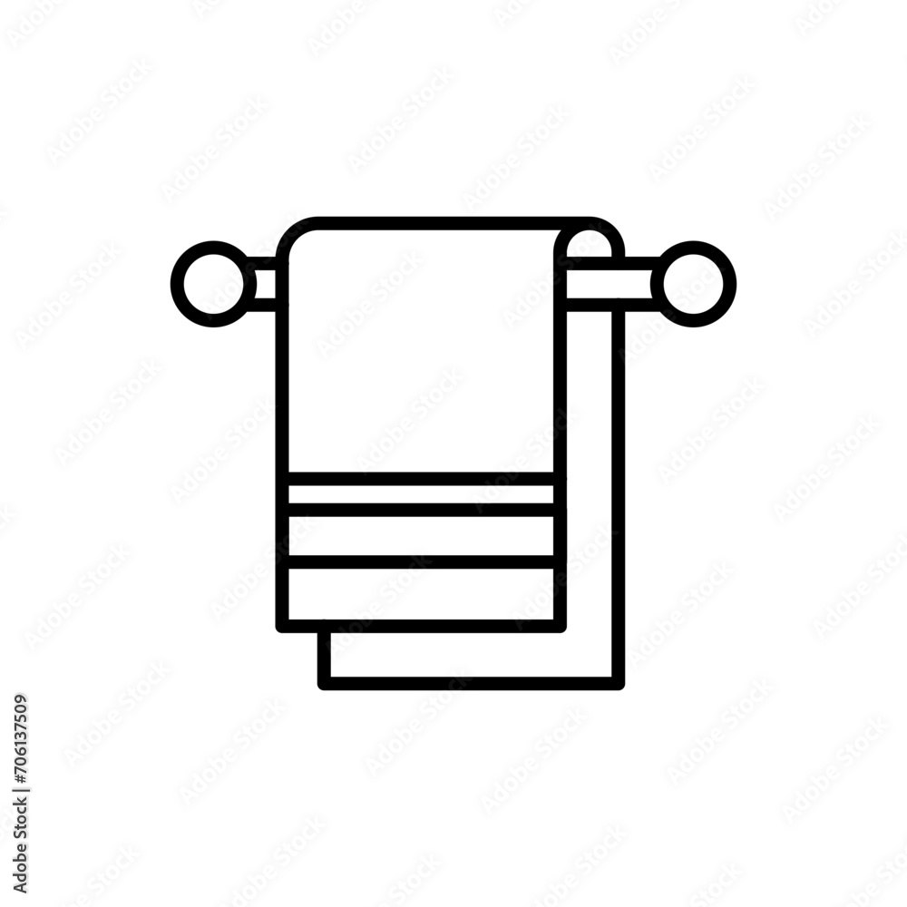 Towel hanger outline icons, minimalist vector illustration ,simple transparent graphic element .Isolated on white background Towel hanger outline icons, minimalist vector illustration ,simple transparent graphic element .Isolated on white background