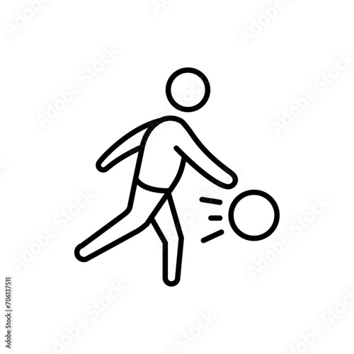 Bowling player outline icons, minimalist vector illustration ,simple transparent graphic element .Isolated on white background