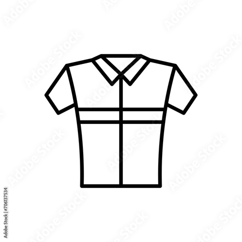 Bowling shirt outline icons, minimalist vector illustration ,simple transparent graphic element .Isolated on white background