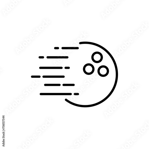 Bowling ball outline icons, minimalist vector illustration ,simple transparent graphic element .Isolated on white background