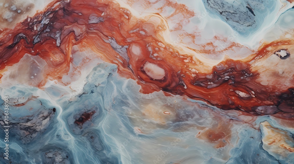 HD capture of marble texture exposes a stunning kaleidoscope of colors in perfect symphony