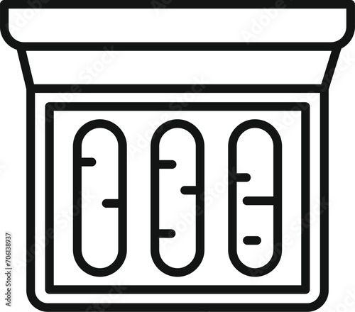 Take away food box icon outline vector. Fast food from street. Box snack