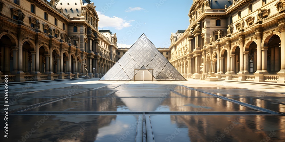 Louvre Museum, France，ai
