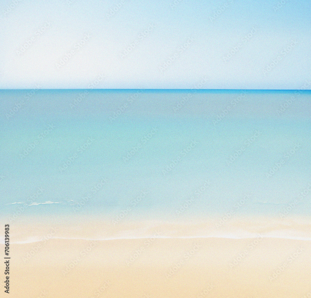 Sand beach, sea and blue sky. Empty summer vacation background. Banner with space for text. Travel, holiday concept Sand beach, sea and blue sky. Empty summer vacation background. Banner with space for text. Travel, holiday concept