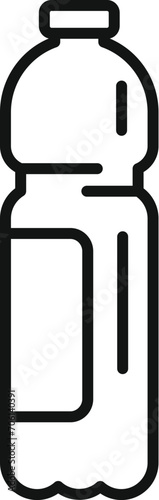Drink bottle icon outline vector. Juice bottle food. Take away food