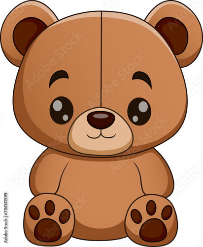 Cute teddy bear cartoon illustration