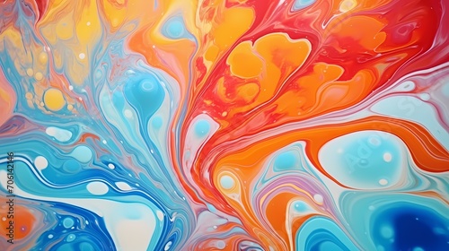 HD close-up captures the intricate dance of vibrant colors within the mesmerizing marble texture