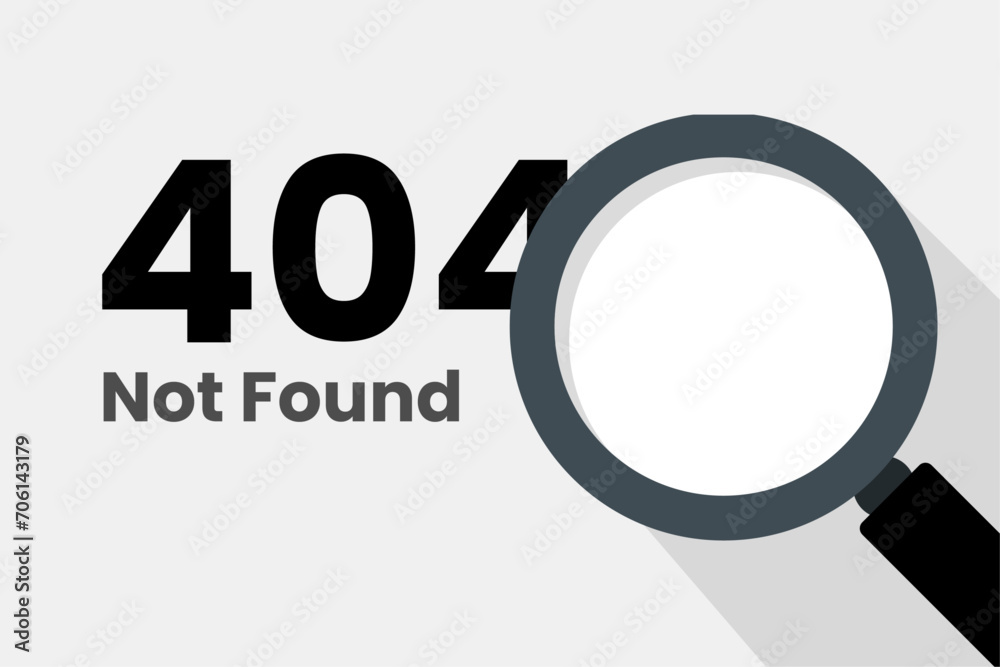 magnifying glass, 404 error page not found concept illustration flat design vector. simple modern graphic element for empty state ui, landing page, infographic, icon magnifying glass, 404 error page not found concept illustration flat design vector. simple modern graphic element for empty state ui, landing page, infographic, icon