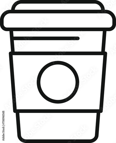 Coffee to go cup icon outline vector. Cook dark. Takeout lunch