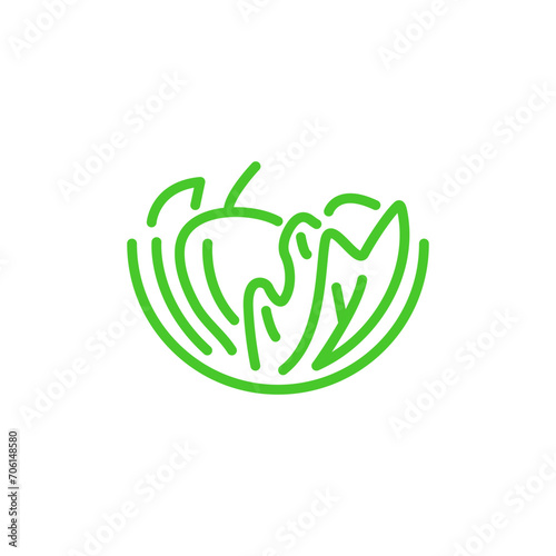 vegan vagetable veggie farm logo design vector
