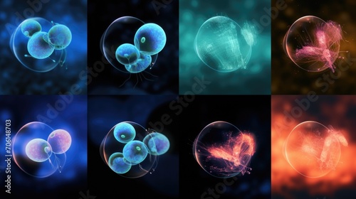 A collage of beforeandafter ultrasound images showing the successful implantation and growth of an embryo following the use of tingedge techniques such as preimplantation genetic testing.