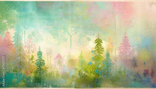 Abstract jungle background with painting.