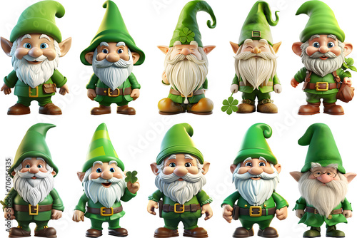 St Patrick s Day Gnome 3D Render Character