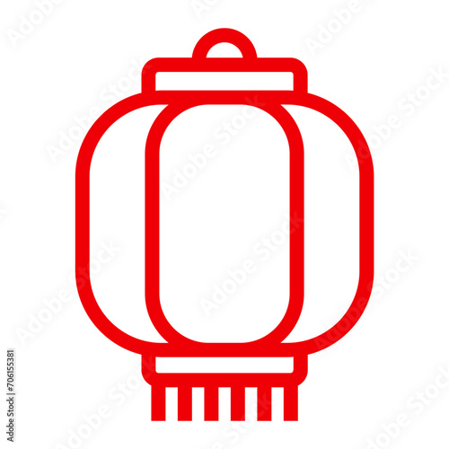 Chinese new year icon with line color