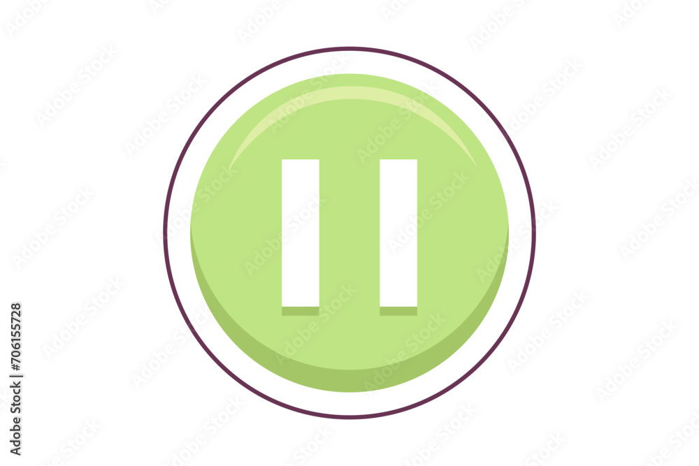 Pause Button Functional Game Related Sticker Pause Button Functional Game Related Sticker