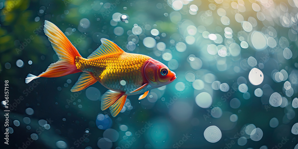 gold fish wallpaper, generative AI gold fish wallpaper, generative AI