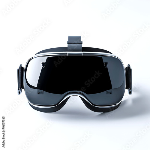 Isolated Modern virtual reality glasses on white background