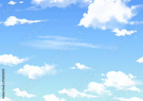 blue sky with clouds