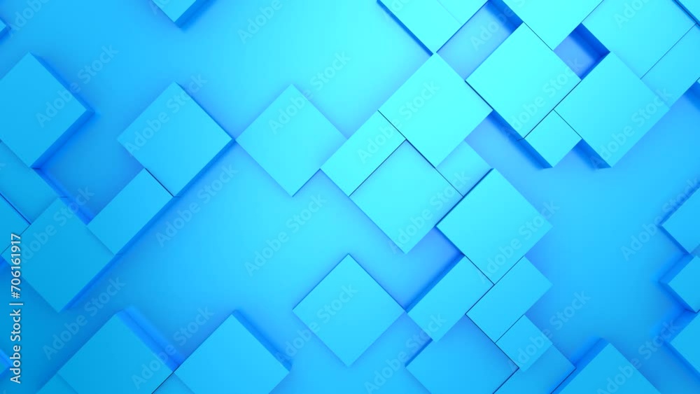 Background of Boxes. Abstract motion, loop, two color, 3d rendering, 4k resolution
Background of Boxes. Abstract motion, loop, two color, 3d rendering, 4k resolution