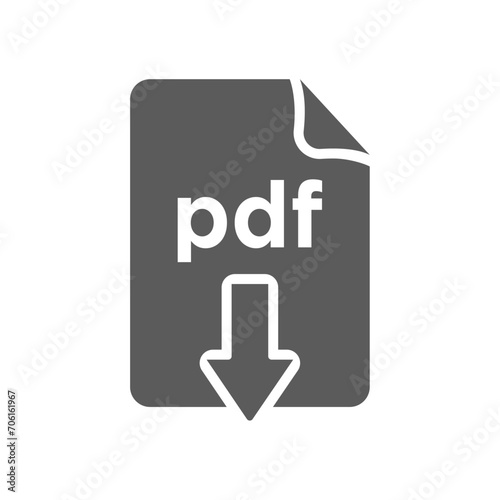 pdf file icon design vector template