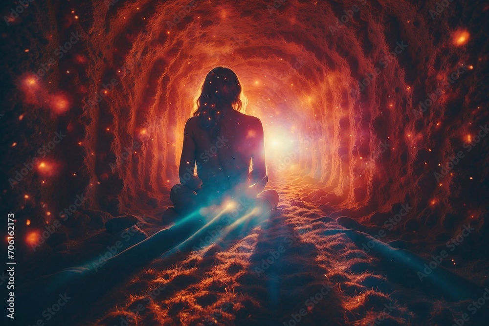 The soul as a radiant source of light, shining through the darkness The soul as a radiant source of light, shining through the darkness