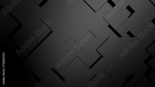 Background of Boxes. Abstract motion, loop, two color, 3d rendering, 4k resolution
 photo