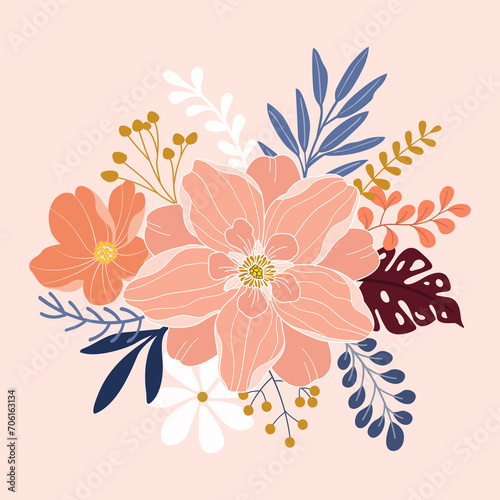  flower. floral background. The elegant the template for design