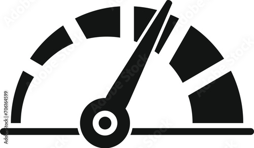 Speedometer panel icon simple vector. Scale run. Effective work