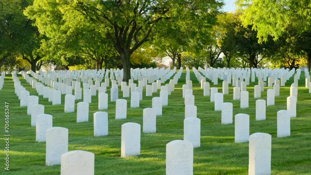 US military cemetery created during the Civil War. graves of American veterans on Memorial Day, National Cemetery, US military cemetery for World War Two. american veteran cemetery in the summer US military cemetery created during the Civil War. graves of American veterans on Memorial Day, National Cemetery, US military cemetery for World War Two. american veteran cemetery in the summer