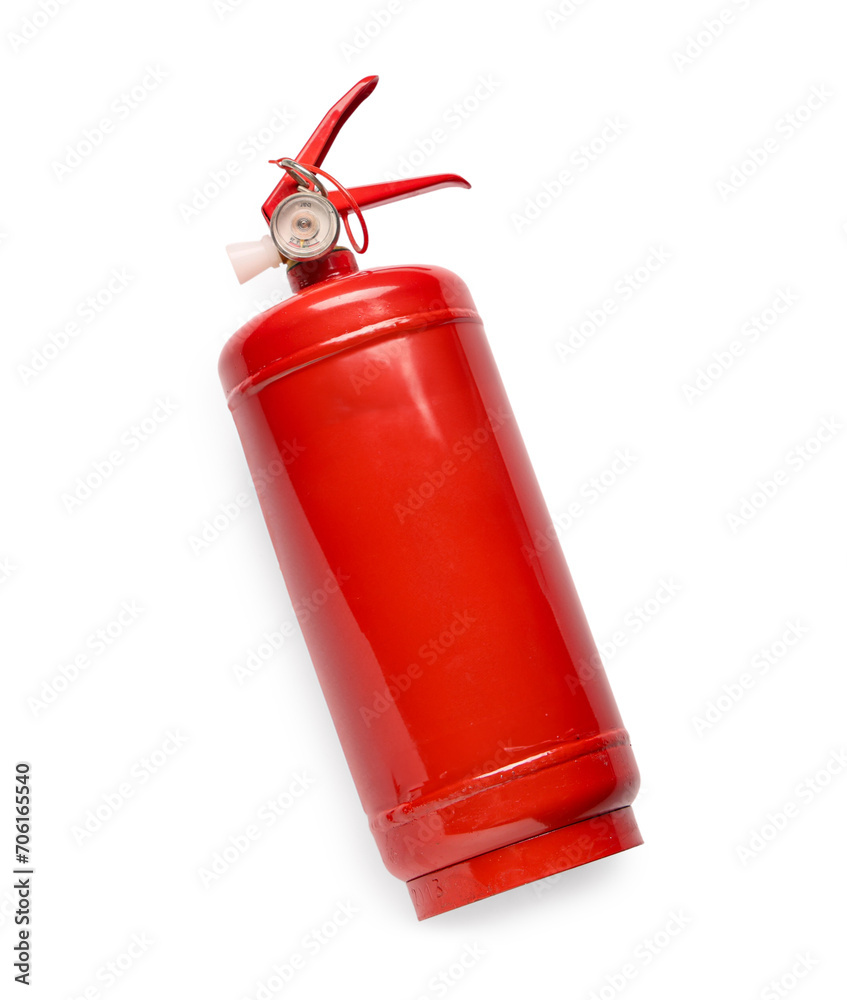Fire extinguisher on white background Fire extinguisher on white background