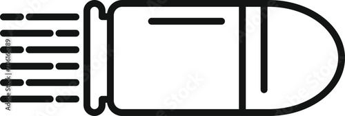 Fast speed bullet icon outline vector. Scale device. Work dashboard