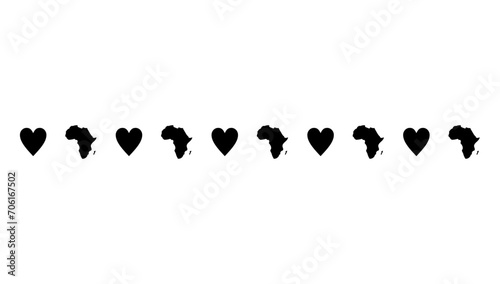 Africa island and hearts black live matter,Vector African American History Designs set with text, map for poster, print, card, banner, background. black history month vector 