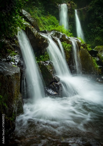 Fototapeta Naklejka Na Ścianę i Meble -  beautiful short waterfall