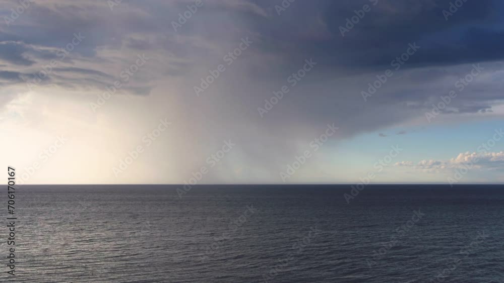 Raining on one spot on the ocean Raining on one spot on the ocean