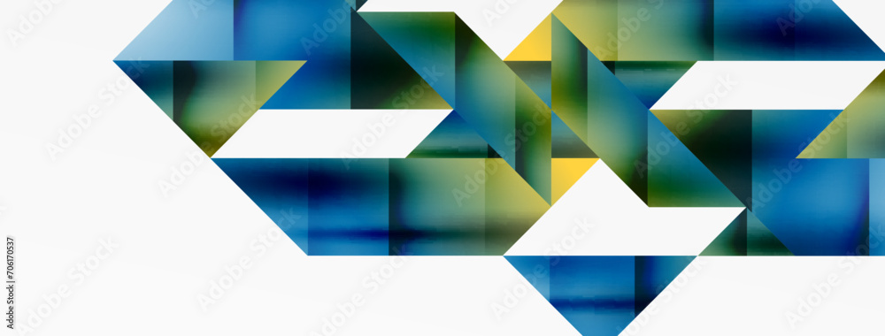 Vivid abstraction unfolds. Triangles in seamless harmony, composing dynamic geometric backdrop. Interplay of angles and hues forms captivating tapestry, evoking modernity and artistic allure Vivid abstraction unfolds. Triangles in seamless harmony, composing dynamic geometric backdrop. Interplay of angles and hues forms captivating tapestry, evoking modernity and artistic allure