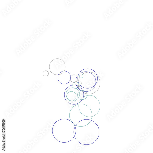 An abstract transparent bubble shape neon circles pattern design element.