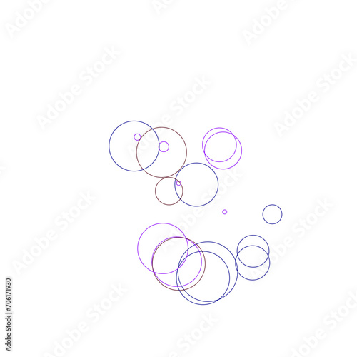 An abstract transparent bubble shape neon circles pattern design element.