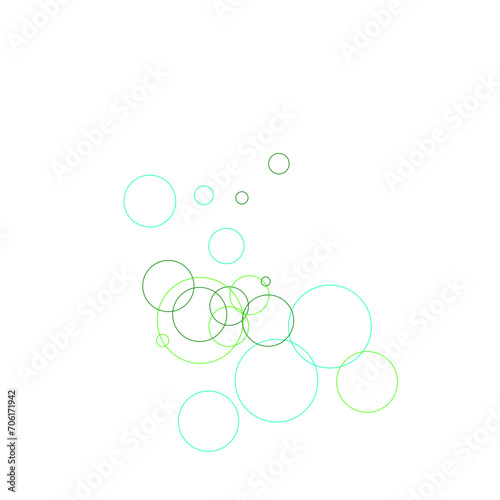 An abstract transparent bubble shape neon circles pattern design element.