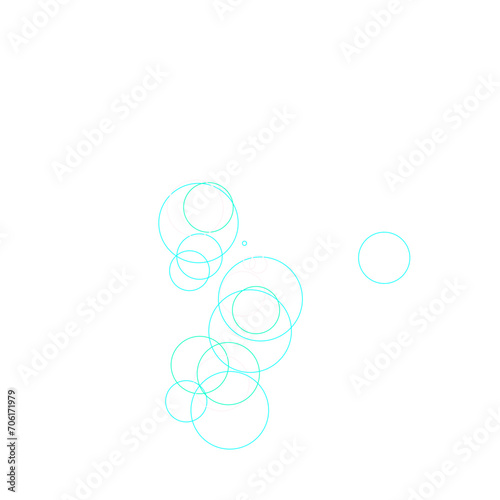 An abstract transparent bubble shape neon circles pattern design element.