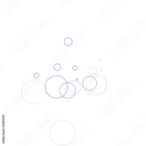 An abstract transparent bubble shape neon circles pattern design element.