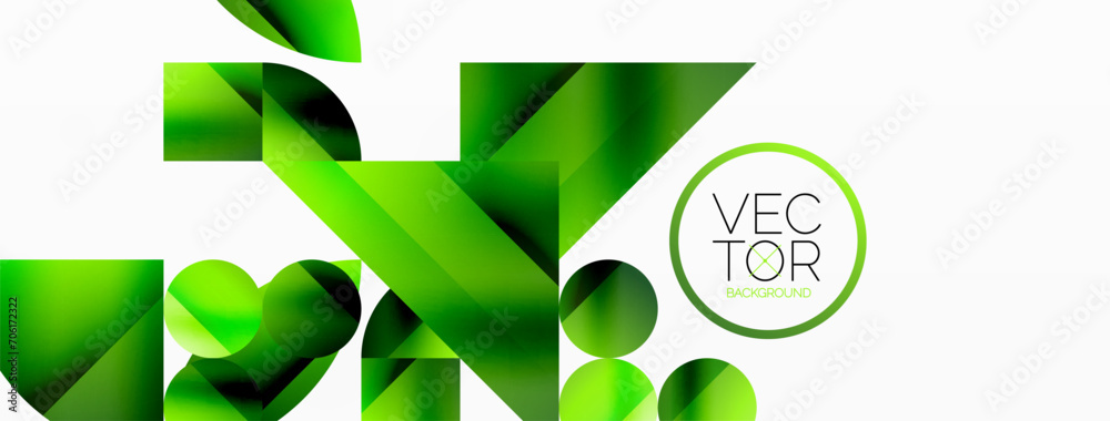 Vector background. Minimalist geometric backdrop adorned with circles and shapes. Abstract art inviting creativity for digital designs, presentations, website banners, social media posts Vector background. Minimalist geometric backdrop adorned with circles and shapes. Abstract art inviting creativity for digital designs, presentations, website banners, social media posts