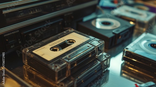 Vintage Cassette Tapes and Player