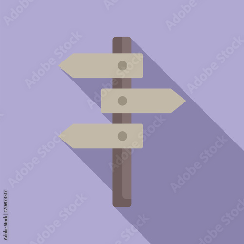 Career search direction pillar icon flat vector. Candidate work. Person research