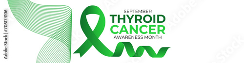 National Thyroid Cancer Awareness Month - Uniting for Hope, Education, and Support. suit for banner, cover, flyer, brochure, poster, backdrop, placard, greeting card, website, landing page, AIDs.