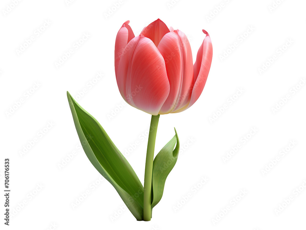 red tulip flower element in isolated background red tulip flower element in isolated background