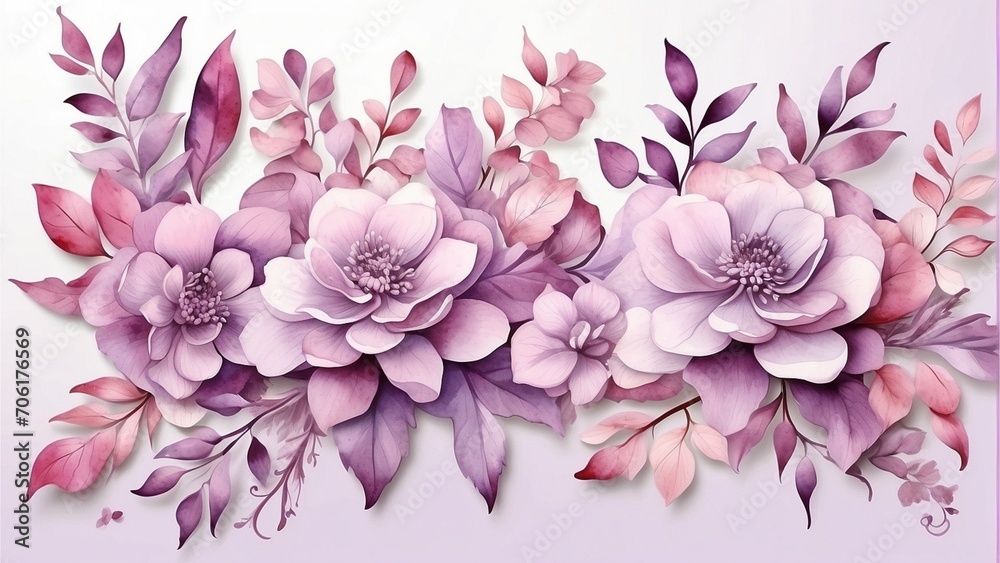 illustration of purple leaves elementt