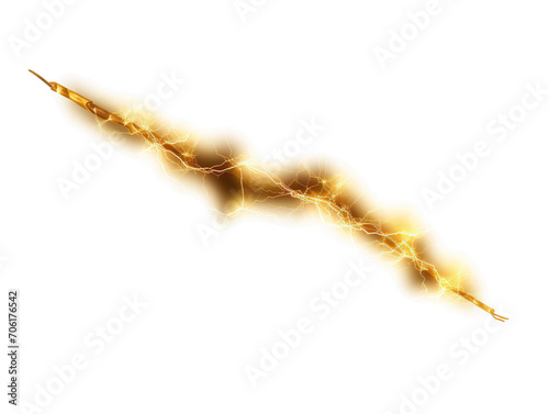 a yellow lightning bolt element