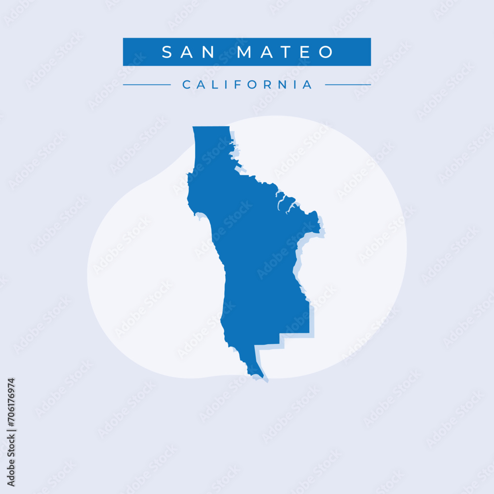 Vector illustration vector of San Mateo map California