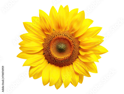 sunflower element in isolated background