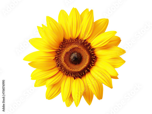 sunflower element in isolated background